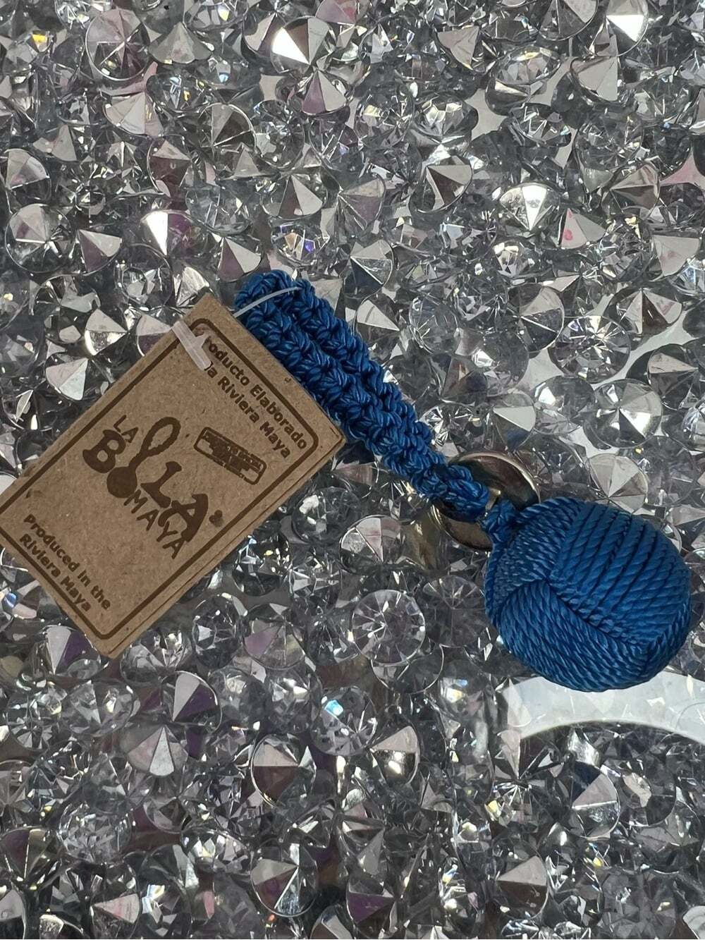 LA BOLA MAYA Mexico XPLOR park keychain Blue Rope Ball Small souvenir